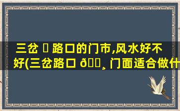 三岔 ☘ 路口的门市,风水好不好(三岔路口 🕸 门面适合做什么生意)